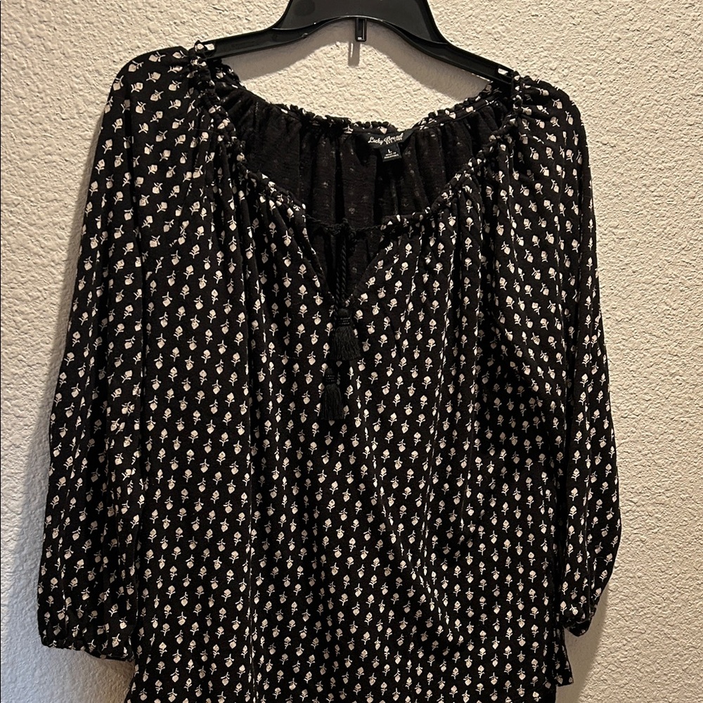 Lucky Brand Black and White Blouse